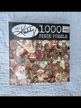 NIB By Kathy 1000 Piece Puzzle "CHRISTMAS PARTY 2023" Santa Reindeer Snowmen.
